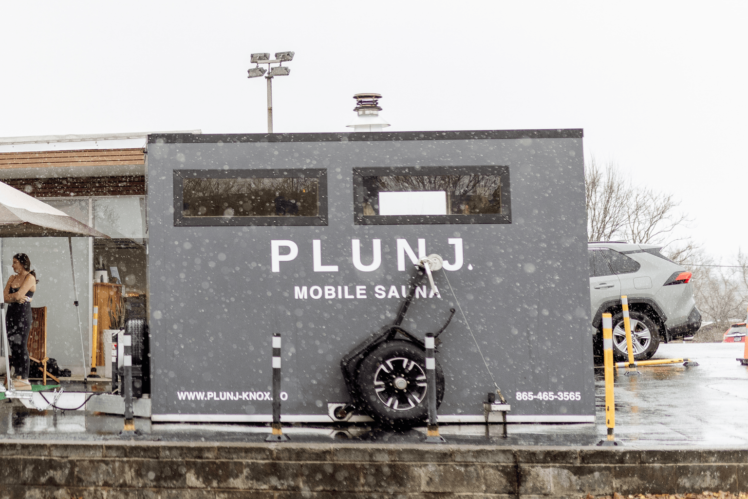 Mobile sauna at PLUNJ Knoxville
